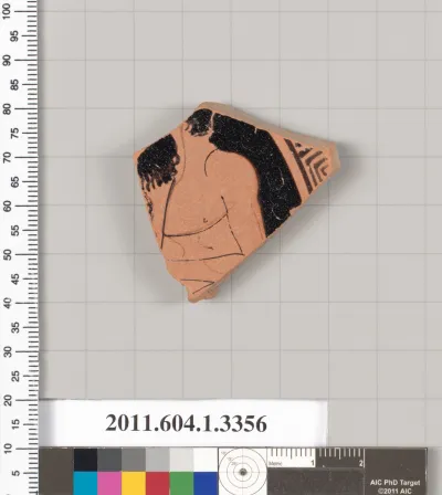 Terracotta fragment of a kylix (drinking cup)