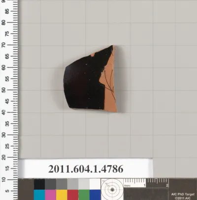 Terracotta fragment of a kylix (drinking cup)