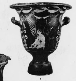 KRATER, BELL (SOUTH ITALIAN, BLACK GLAZE)
