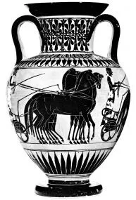 AMPHORA, NECK (ATHENIAN, BLACK-FIGURE)
