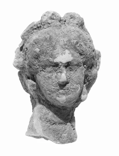 Head with Melon Coiffure and Wreath