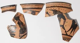 SKYPHOS, FRAGMENTS (ATHENIAN, BLACK-FIGURE)