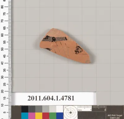 Terracotta fragment of a kylix (drinking cup)