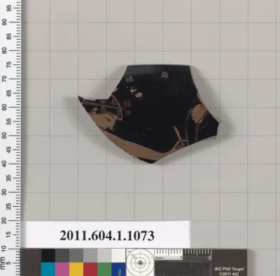 Terracotta rim fragment of a kylix (drinking cup)