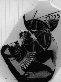 SKYPHOS, FRAGMENT (ATHENIAN, BLACK-FIGURE)
