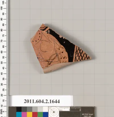 Terracotta fragment of a skyphos (deep drinking cup)