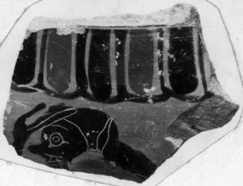 KRATER, COLUMN, FRAGMENT (ATHENIAN, BLACK-FIGURE)