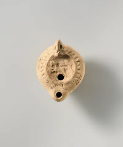 Terracotta oil lamp