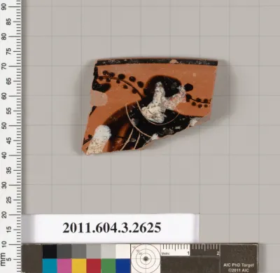 Terracotta rim fragment of a kylix (drinking cup)