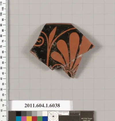 Terracotta rim fragment of a kylix (drinking cup)