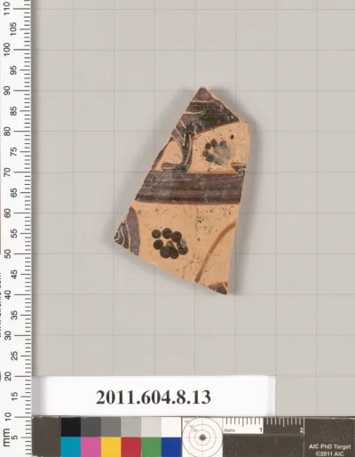 Terracotta fragment of a closed shape