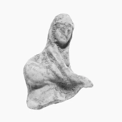 Fragment of a Hooded Female Figure