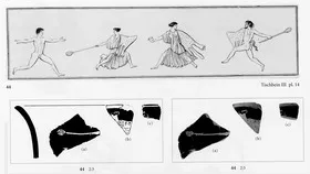 FIGURE VASE (?), FRAGMENTS (ATHENIAN, RED-FIGURE)