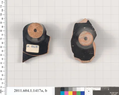 Terracotta fragments of kylikes (drinking cups)