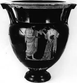 KRATER, COLUMN (ATHENIAN, RED-FIGURE)