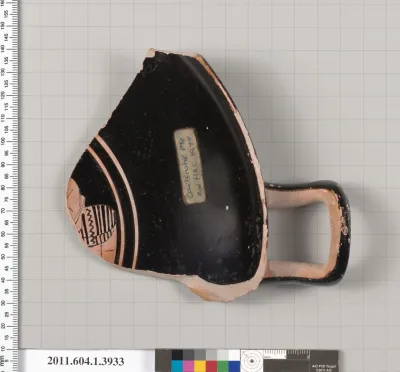 Terracotta fragment of a kylix (drinking cup)