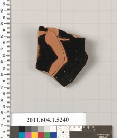 Terracotta fragment of a kylix (drinking cup)