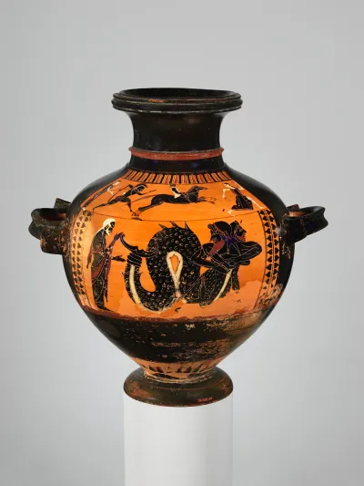 Terracotta hydria (water jar)