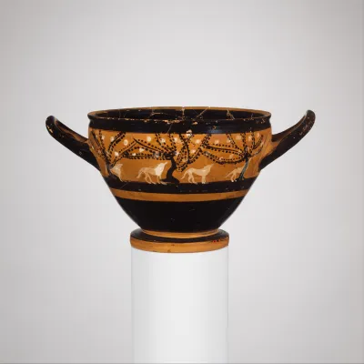 Terracotta skyphos (deep drinking cup)