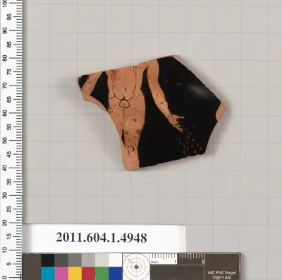 Terracotta fragment of a kylix (drinking cup)