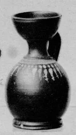 LEKYTHOS, SQUAT (SOUTH ITALIAN, GNATHIAN, BLACK GLAZE)