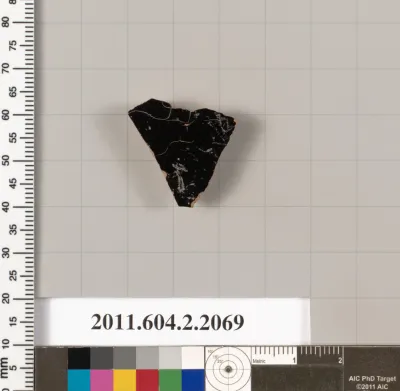 Terracotta fragment of a pot; unglazed on the inside