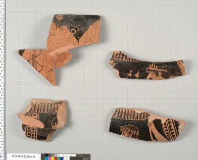 Terracotta fragments of a column-krater (bowl for mixing wine and water)