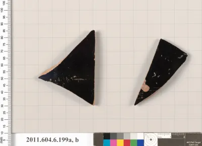 Terracotta fragments of skyphoi (deep drinking cups)