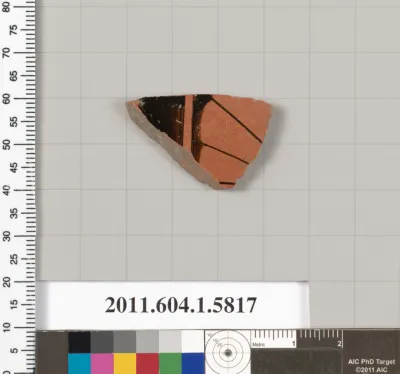 Terracotta fragment of a kylix: eye-cup  (drinking cup)