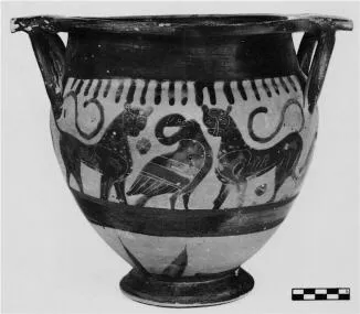 KRATER, COLUMN (ATHENIAN, BLACK-FIGURE)