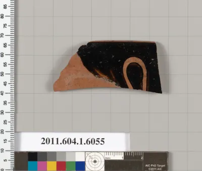 Terracotta rim fragment of a kylix (drinking cup)