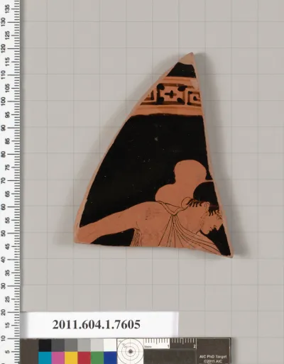 Terracotta fragment of a kylix (drinking cup)