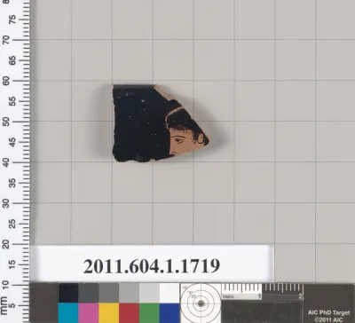 Terracotta rim fragment of a kylix (drinking cup)