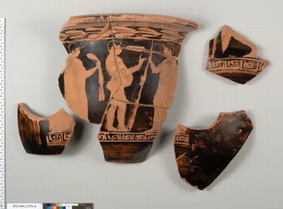 Terracotta fragments of a bell-krater (bowl for mixing wine and water)