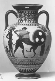 AMPHORA, NECK (ATHENIAN, BLACK-FIGURE)