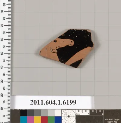 Terracotta rim fragment of a kylix (drinking cup)