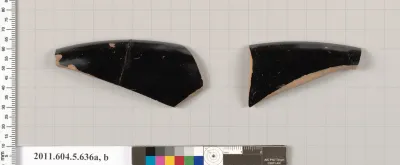Terracotta rim fragments of kylikes (drinking cups)