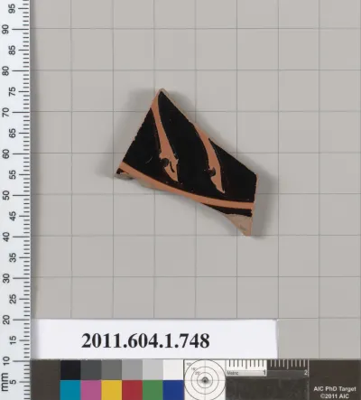 Terracotta fragment of a kylix (drinking cup)