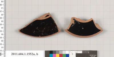 Terracotta fragments of kylikes (drinking cups)