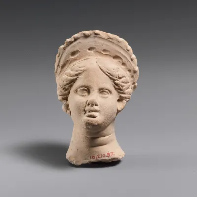 Terracotta female head