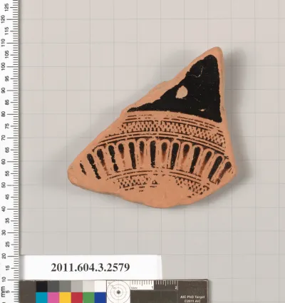 Terracotta fragment of a Little Master cup (drinking cup)