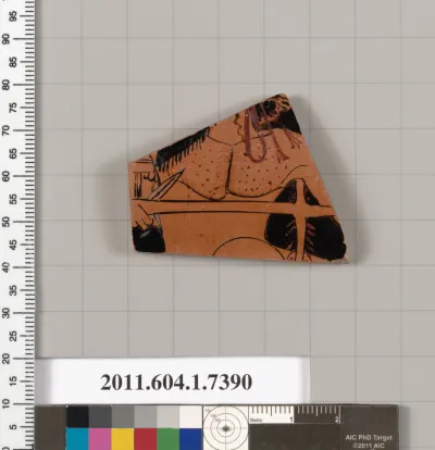 Terracotta fragment of a kylix (drinking cup)