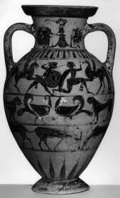 AMPHORA, NECK (ATHENIAN, BLACK-FIGURE)