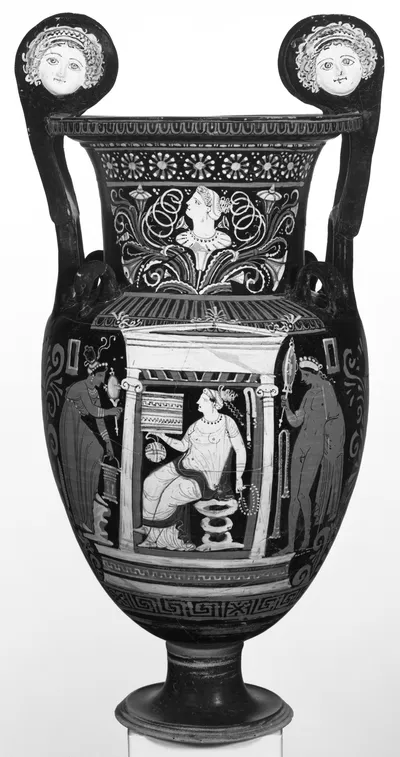 Apulian Red-Figure Krater with Mascarons