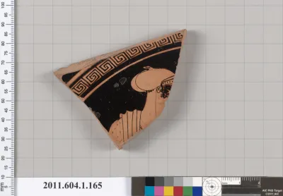 Terracotta fragment of a kylix (drinking cup)
