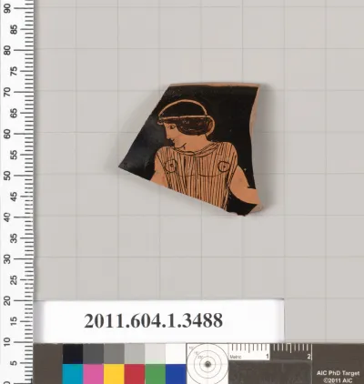 Terracotta fragment of a kylix (drinking cup)