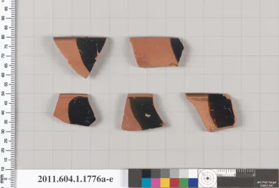 Terracotta rim fragments of kylikes(drinking cups)