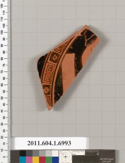 Terracotta fragment of a kylix (drinking cup)