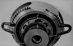 CUP DROOP, FRAGMENT (ATHENIAN, BLACK-FIGURE)