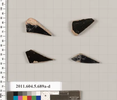 Terracotta fragments of kylikes (drinking cups)